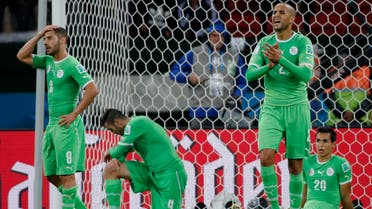 Algeria's players react after conceding a second goal against Germany in extra time during their 2014 World Cup round of 16 game at the Beira Rio stadium in Porto Alegre June 30, 2014. reuters