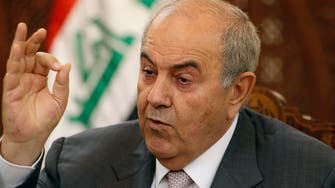 Allawi warns risk of Iraq’s dismemberment unless Maliki goes