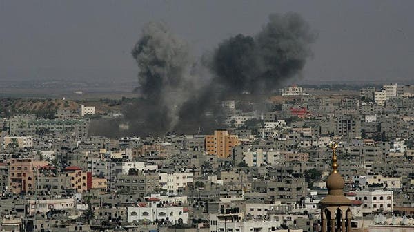 غارة جوية اسرائيلية على منازل المدنيين في غزة