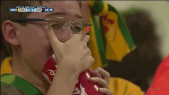 Young boy cries over Brazil’s World Cup loss