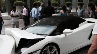 India hotel valet crashes Lamborghini