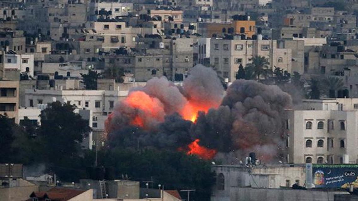 غارة جوية اسرائيلية على منازل المدنيين في غزة