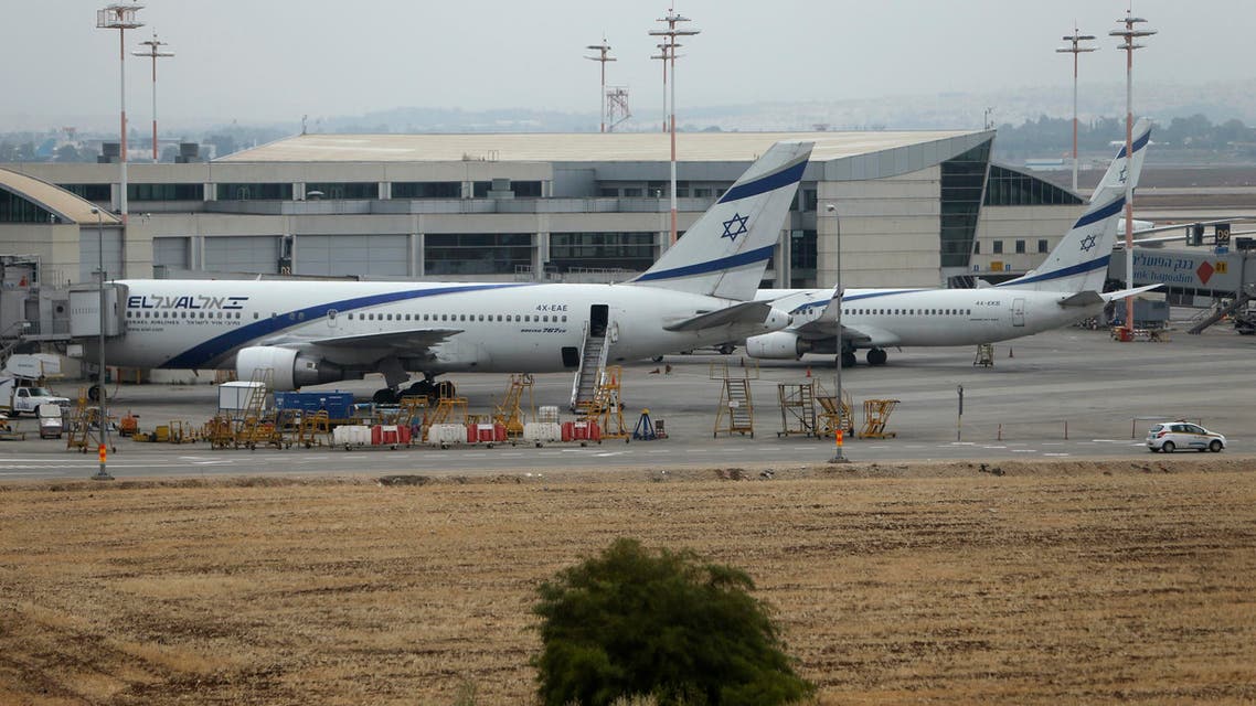 El Al planes are seen parked at Israel's Ben-Gurion International Airport near Tel Aviv, during a strike by airline workers, April 21, 2013.