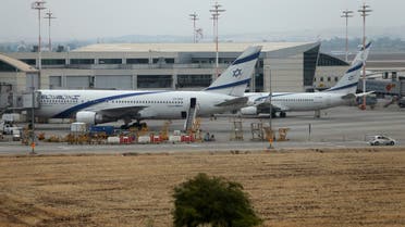 El Al planes are seen parked at Israel's Ben-Gurion International Airport near Tel Aviv, during a strike by airline workers, April 21, 2013. 