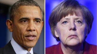 Amid spy scandal, Obama makes pledges to Merkel
