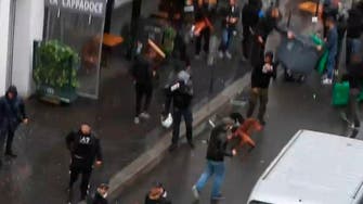 Video shows Jewish men hurling chairs at pro-Palestine activists in Paris 