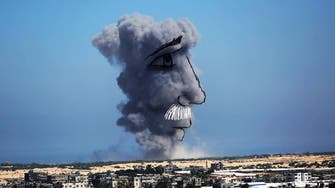 Scenes of Gaza smoke transformed into art 