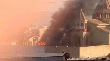 ISIS burn down church
