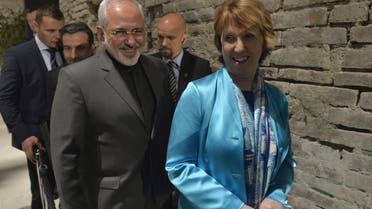 Catherine Ashton and Zarif AFP