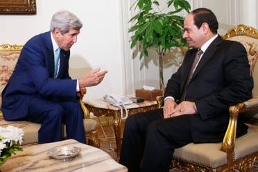جون كيري وعبد الفتاح السيسي في مصر