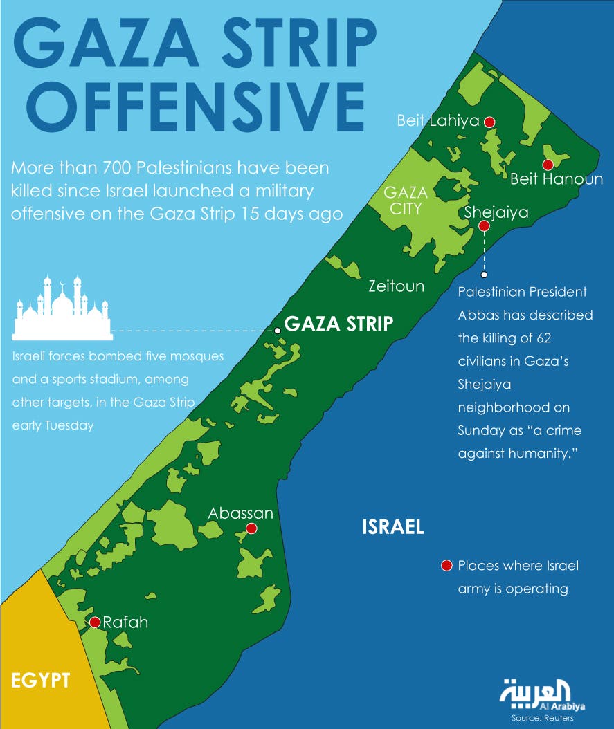 Infographic: Gaza Strip offensive