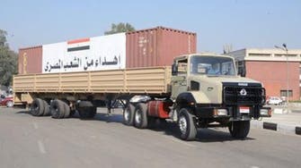 15 شاحنة.. مساعدات مصرية إلى قطاع غزة
