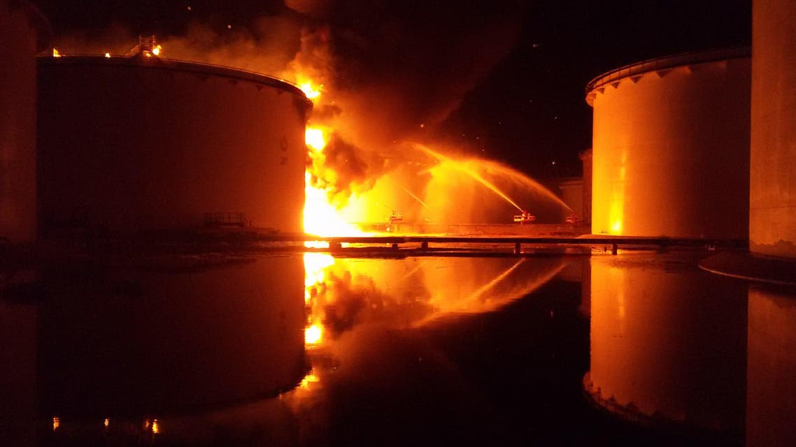 Tripoli fire fuel depot AFP