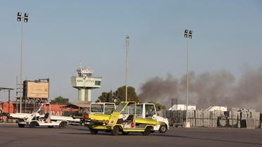 Smoke rises after a shelling at Tripoli International Airport July 15, 2014.