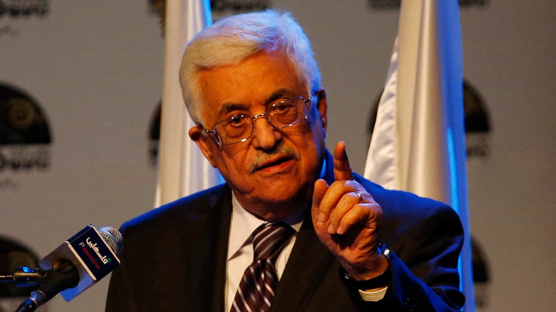 Palestinian President Mahmoud Abbas gestures as he speaks during a conference in the West Bank city of Ramallah June 19, 2014. (Reuters)