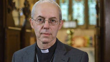 The Archbishop of Canterbury Justin Welby speaks during a pre-recorded interview with the BBC at Lambeth Palace in London, in this July 10, 2014 handout photograph released by the BBC.