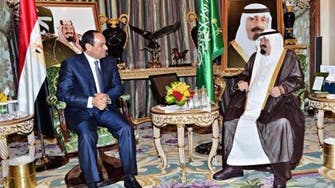 Egypt’s Sisi meets Saudi King Abdullah on first official visit to kingdom