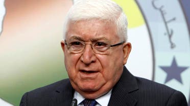 Fouad Masoum, Iraq's newly elected president, speaks during a news conference in Baghdad, July 24, 2014.