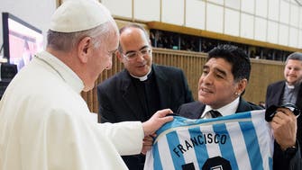 Maradona steals show from fellow Argentine Pope Francis