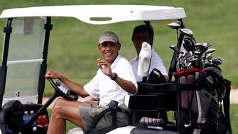 Obama regrets golfing after Foley death 