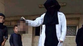 UK female doctor poses with decapitated head