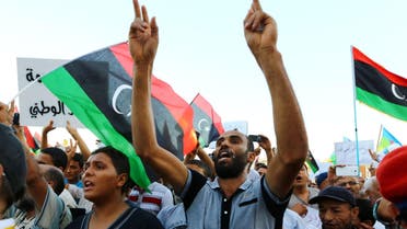 Pro-Islamist protesters gather in the Libyan capital Tripoli. (AFP)