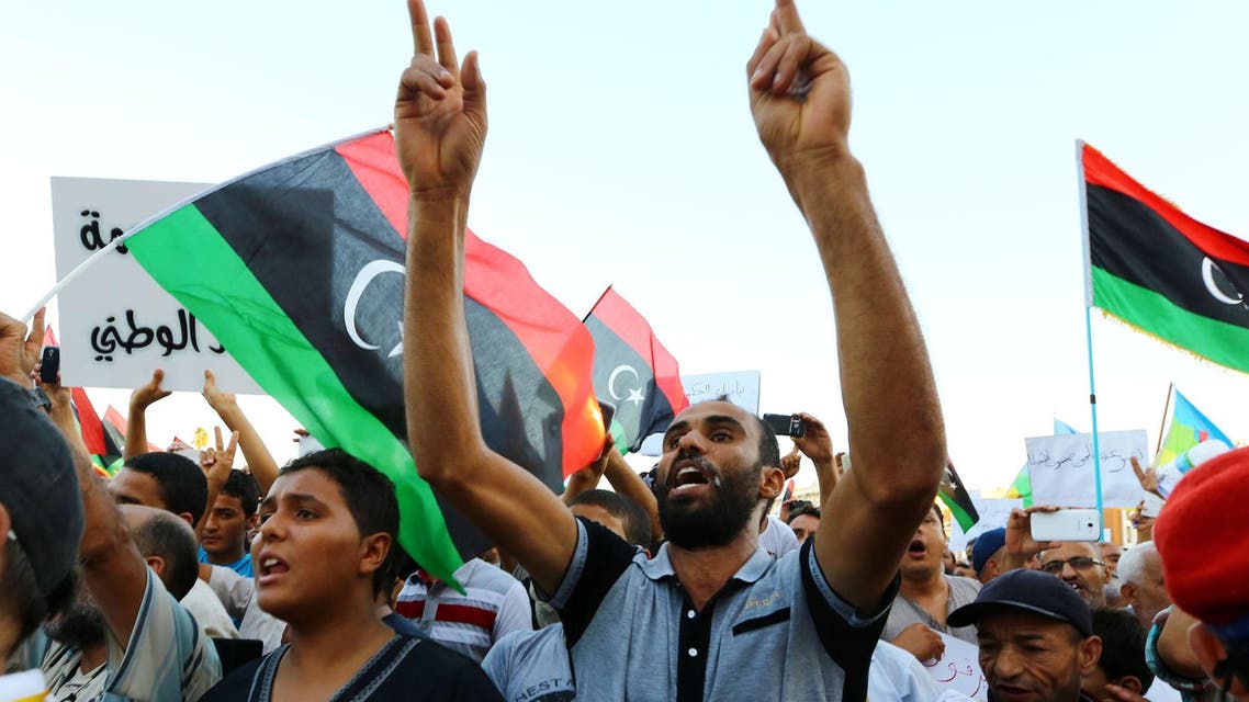 Pro-Islamist protesters gather in the Libyan capital Tripoli. (AFP)
