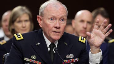 Chairman of the Joint Chiefs of Staff Army Gen. Martin Dempsey testifies before the Senate Armed Services Committee in the Hart Senate Office Building on Capitol Hill Sept. 16, 2014 in Washington, DC. (AFP)