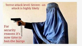 Backlash over Britain first’s ‘ban the burqa’ poster
