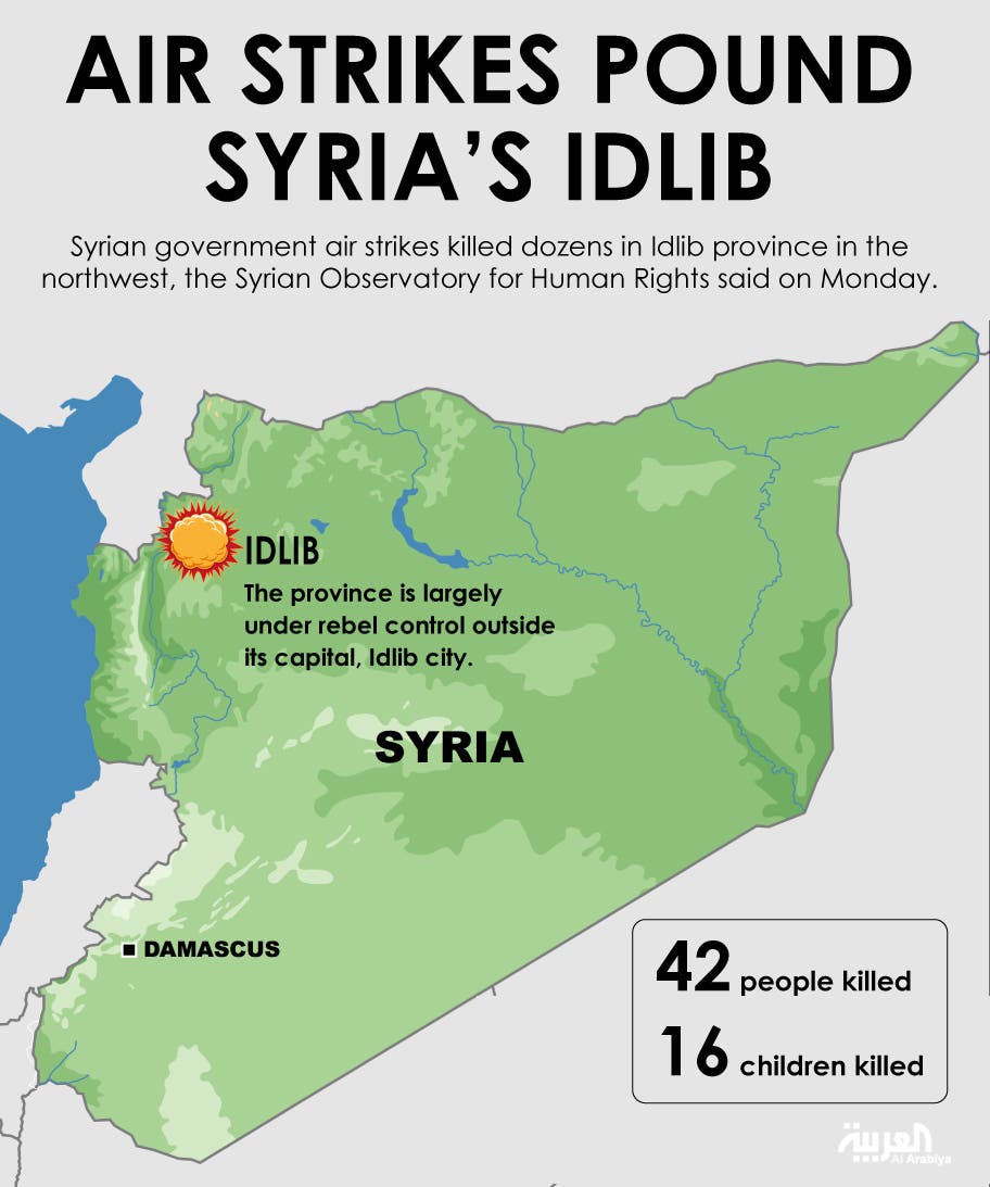 Infographic: Air strikes pound Syria’s Idlib