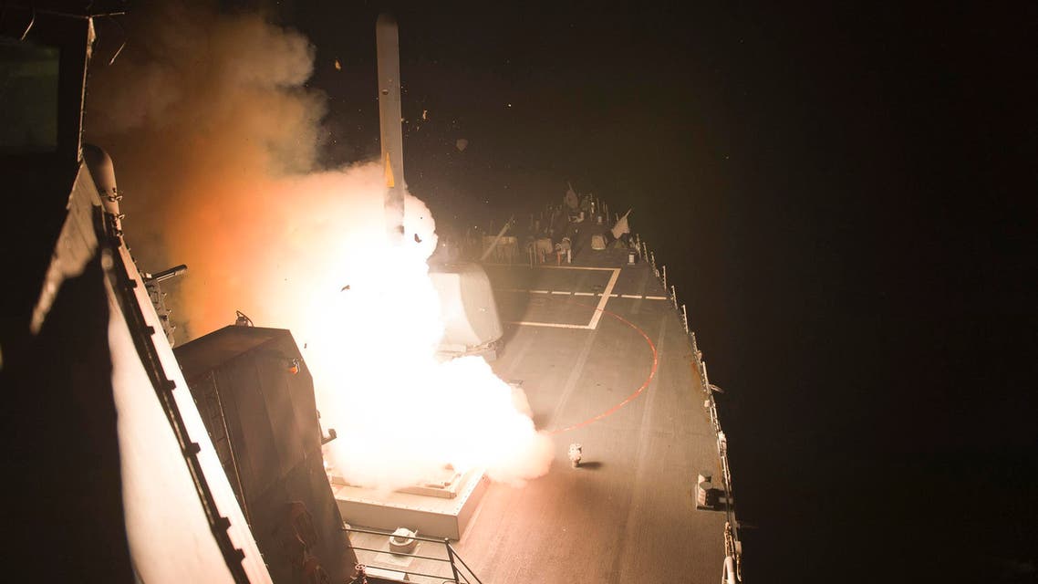 The guided-missile destroyer USS Arleigh Burke (DDG 51) launches Tomahawk cruise missiles while conducting strike missions against ISIL targets from the Red Sea, in this handout photograph taken and released on September 23, 2014. Reuters