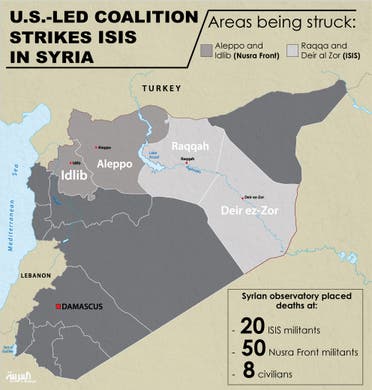 Infographic: U.S.-led coalition strikes ISIS in Syria
