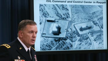  Lt. Gen. William C. Mayville Jr. speaks about the Syrian bombing campaign September 23, 2014 in Washington, DC.