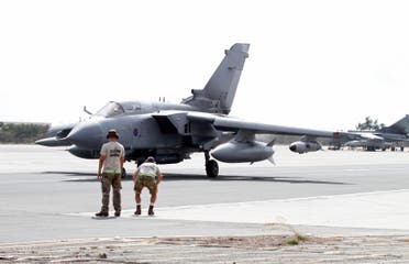 A British tornado jet prepares for takeoff at RAF Akrotiri in Cyprus September 27, 2014. (Reuters)