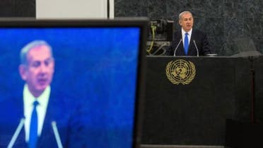 Netanyahu addresses the UN General Assembly. October 1, 2013. Photo by AFP 