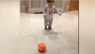 Wayne Rooney posts video of son Klay showing footie skills