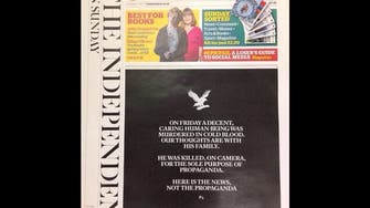 UK newspaper marks death of slain British aid worker