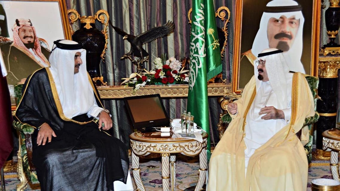Saudi King and Qatar emir SPA