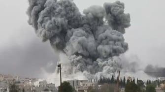 Video shows massive smoke cloud from Kobane
