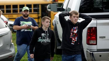Students leave Shoultes Gospel Hall church where families are reuniting after an active shooter situation at Marysville-Pilchuck High School in Marysville, Washington October 24, 2014. (Reuters)