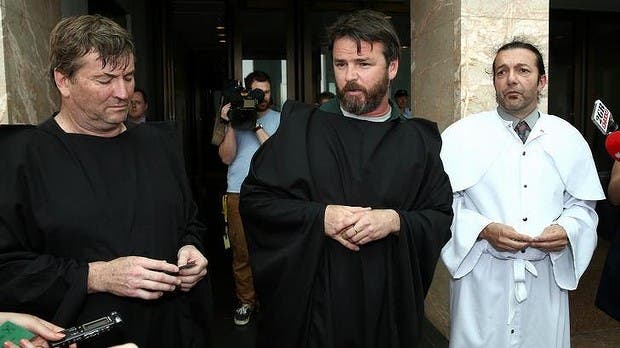 The men said it was hypocritical to allow women in niqabs into parliament but not those in a KKK outfit. (Photo courtesy: smh.com.au)