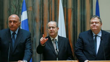 Shoukri Kasoulides Venizelos Egypt Foreign Cyprus Greece AFP 