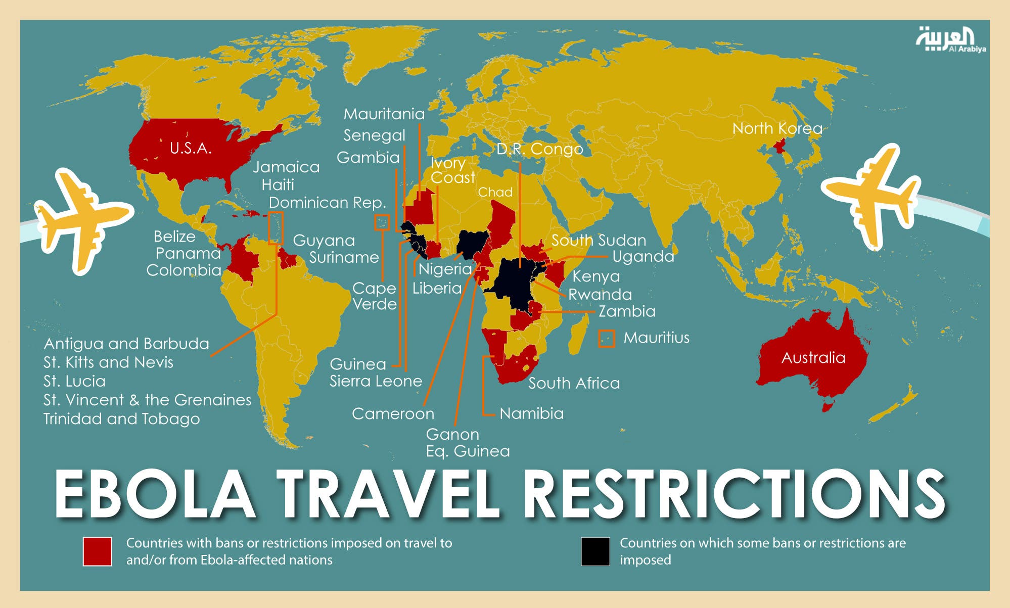 Infographic: Ebola travel restrictions