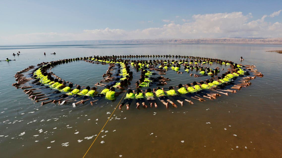 Breaking Guinness record at Jordan’s dead sea 