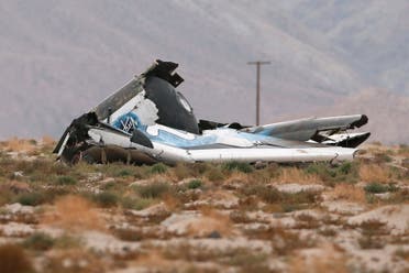 A piece of debris is seen near the scene of the crash of Virgin Galactic's SpaceShipTwo near Cantil, California October 31, 2014. (Reuters)