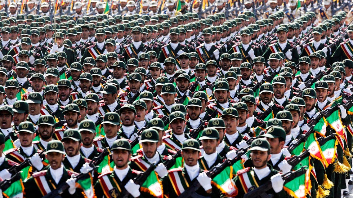 Iran's Revolutionary Guard troops march, during a military parade in 2012. (Photo courtesy: AP/Vahid Salemi)