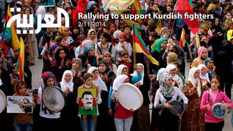 Rallying to support Kurdish fighters