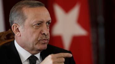 Turkey's President Recep Tayyip Erdogan speaks during a news conference in Riga October 23, 2014. (Reuters)