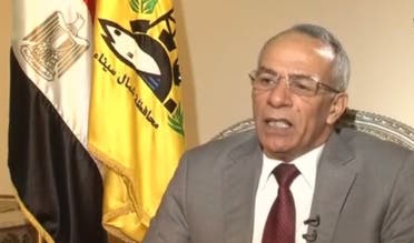 Northern Sinai Governor Abdel Fattah Harhoor speaking to Al Arabiya's Rana Abou al-Azm. (Al Arabiya News)