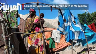 Somali refugees at Sayyid camp south of Mogadishu